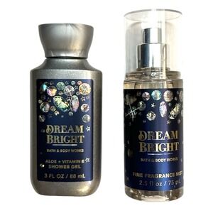 BATH & BODY WORKS Dream Bright Travel Set Fragrance Mist 2.5oz Shower Gel 3oz